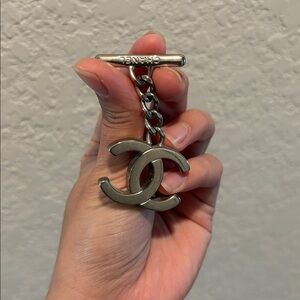 Chanel Bag Charm Silver Hardware Accessory